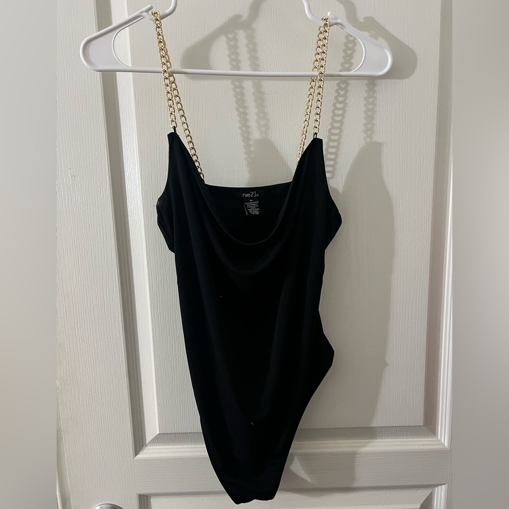 Rue21 Size M Black Body Suit